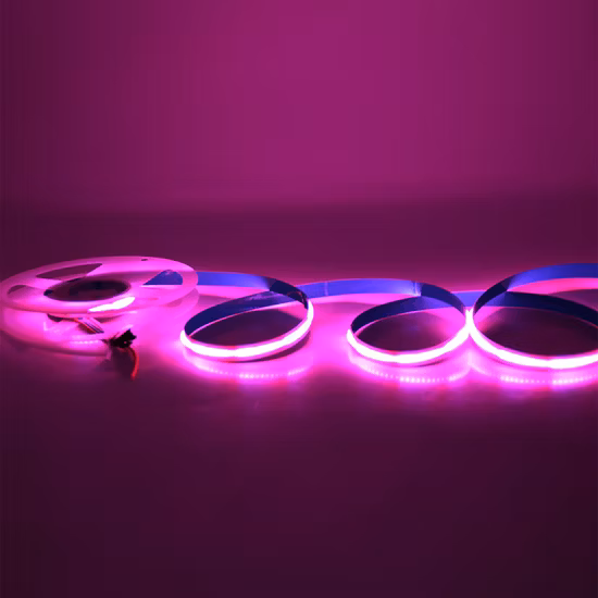 맞춤형 Dotsfree 12V CCT Csp 변경 가능 RGB LED COB 스트립 조명